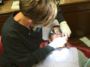 Smart Family Dentistry patient having their teeth cleaned