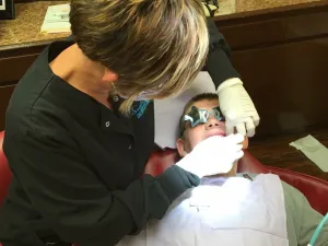 Smart Family Dentistry patient having their teeth cleaned