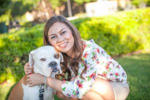 Smart Family Dentistry staff member Sabrina with her dog