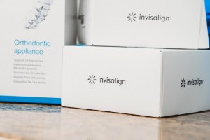 Invisalign boxes with aligners