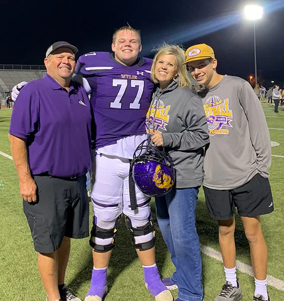 Dr. Lyndi Smart with family after football game